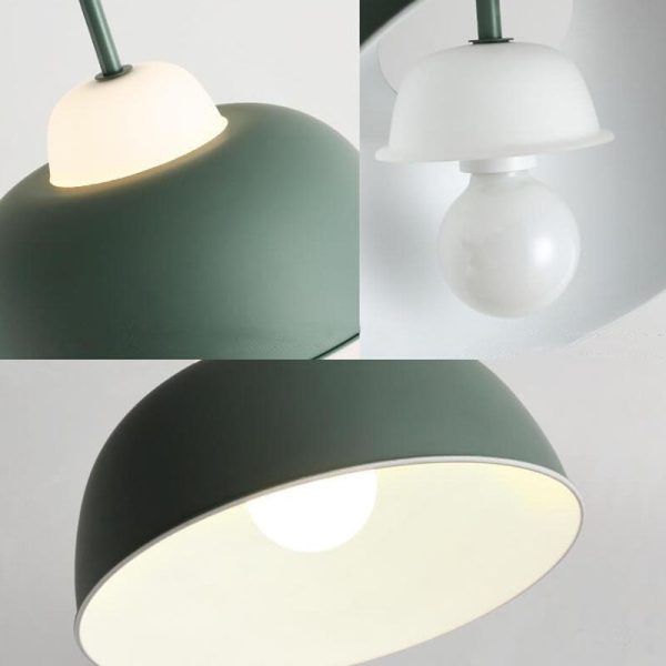 Nordic Creative Macaron Aluminum 1-Light Dome Pendant Light - Image 5