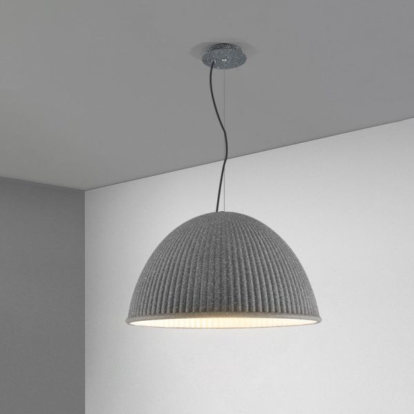 Contemporary Scandinavian Resin Half Circle Stripe Design 1-Light Pendant Light For Dining Room - Image 17