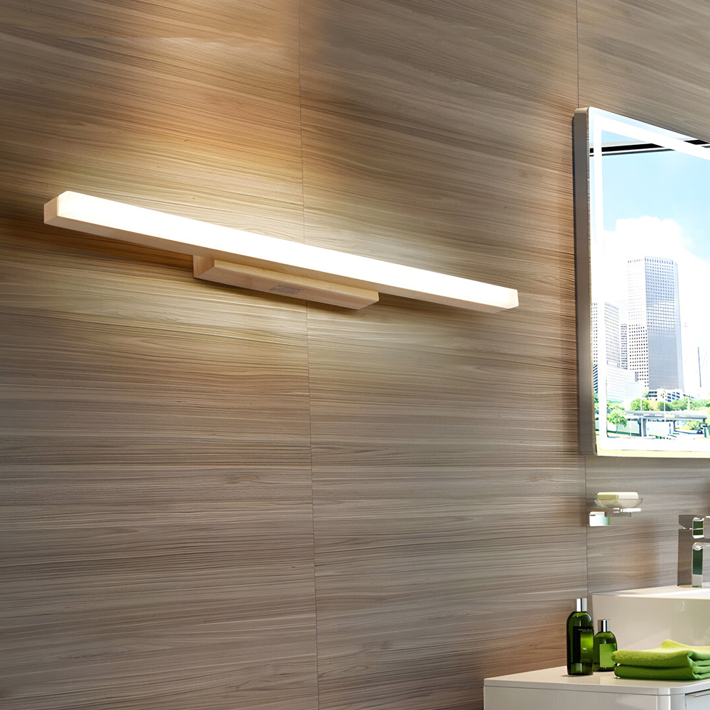Bathroom-Vanity-Lighting.jpg Modern Wooden LED Vanity Light Rectangular Wall-Mount Bathroom Lighting - Image 1