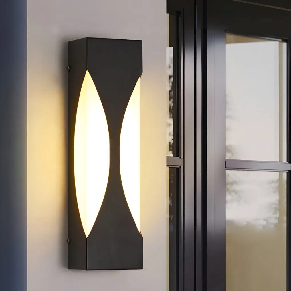 Black-Rectangular-Outdoor-Wall-Lighting.jpg Creative Rectangular Waterproof LED Black Modern Outdoor Wall Sconce Lighting - Image 1