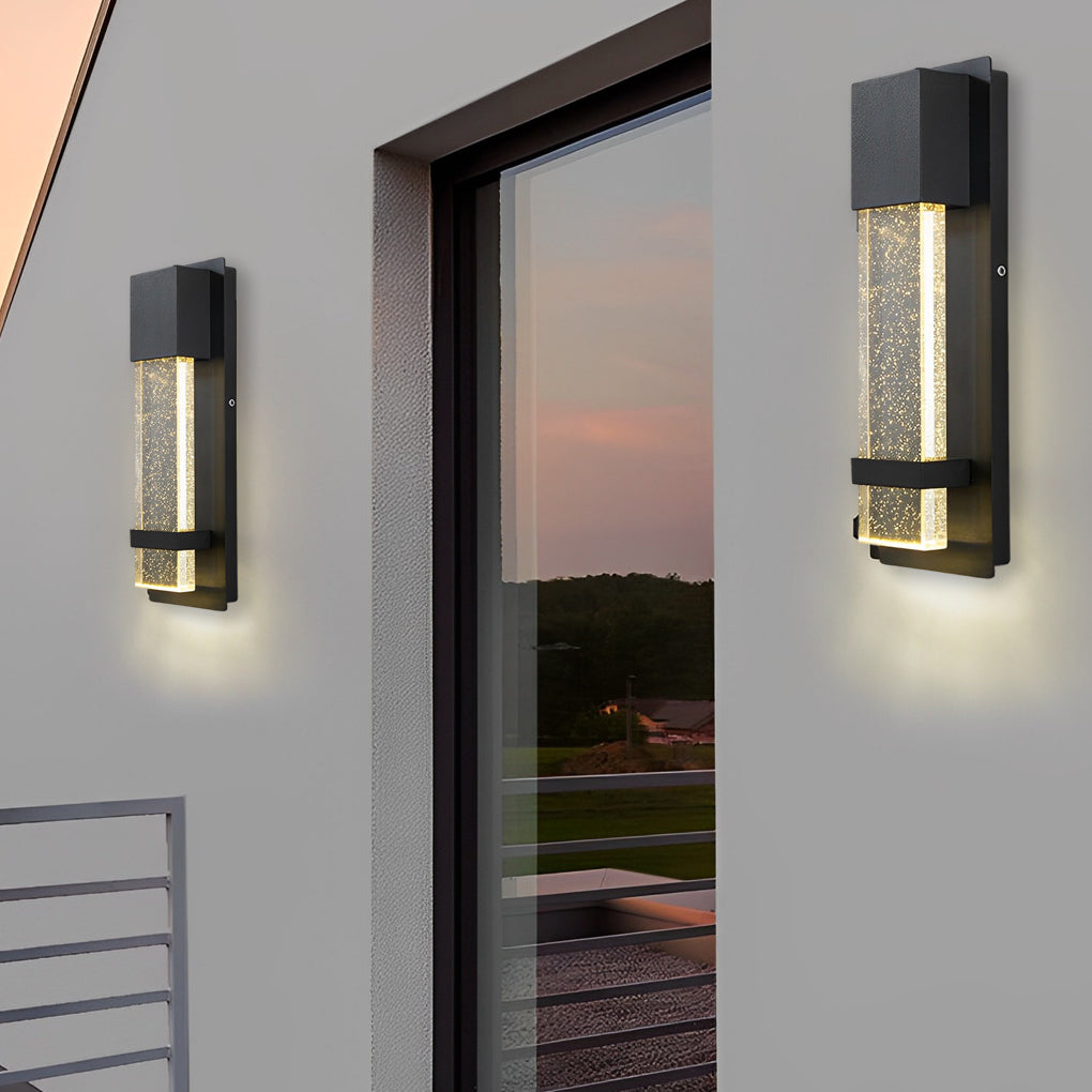 Bubble-Glass-Outdoor-Wall-Lighting.jpg Minimalist Crystal Bubble Glass Waterproof LED Motion Sensor Wall Lamp - Image 1