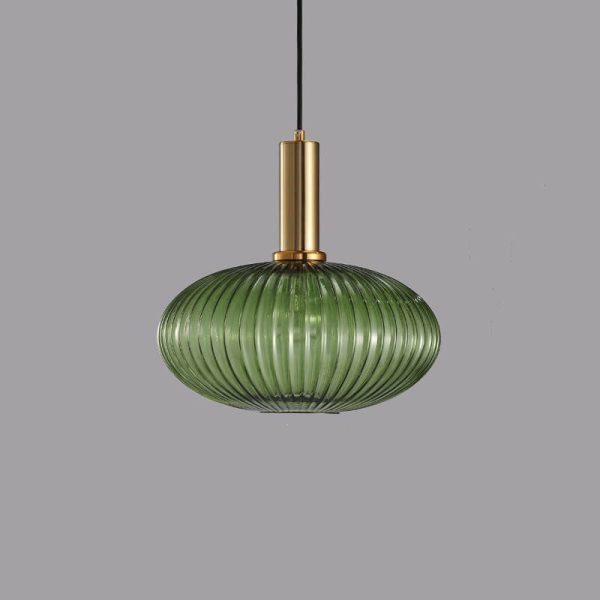 Minimalist Striped Glass Lantern 1-Light Pendant Light - Image 14
