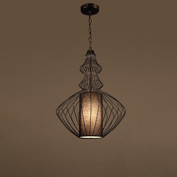 Industrial Retro Metal Birdcage 1-Light Lantern Pendant Light - Image 16