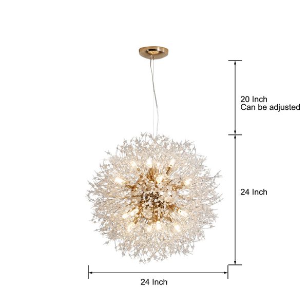 24'' Shrub Inspired LED Vintage Chandelier Pendant Light Hanging Lamp - Image 7