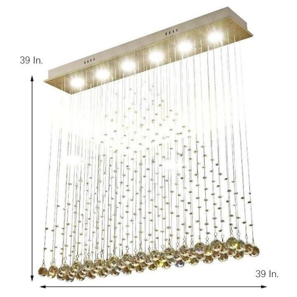 Crystal 5W LED Modern Flush Mount Lighting Chandelier Pendant Light - Image 6