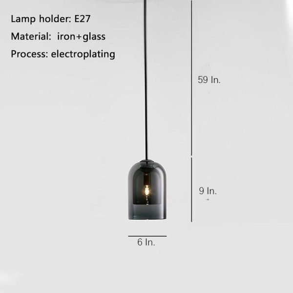Industrial Electroplated Glass Pendant Lighting Stylish Island LED Hanging Lamp - Image 5