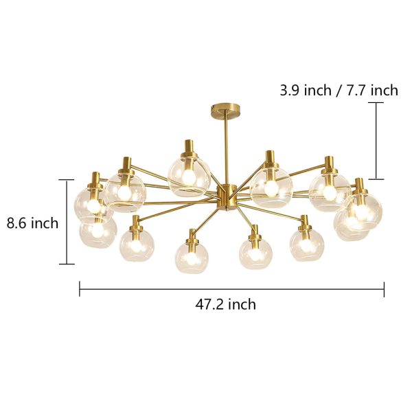 Sputnik Design LED Modern Ceiling Lights Flush Mount Lighting Hanging Light - Image 4