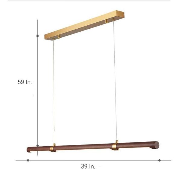 Mini Retro Metal Wood Chandelier Island Kitchen Dining Room Ceiling Light - Image 4