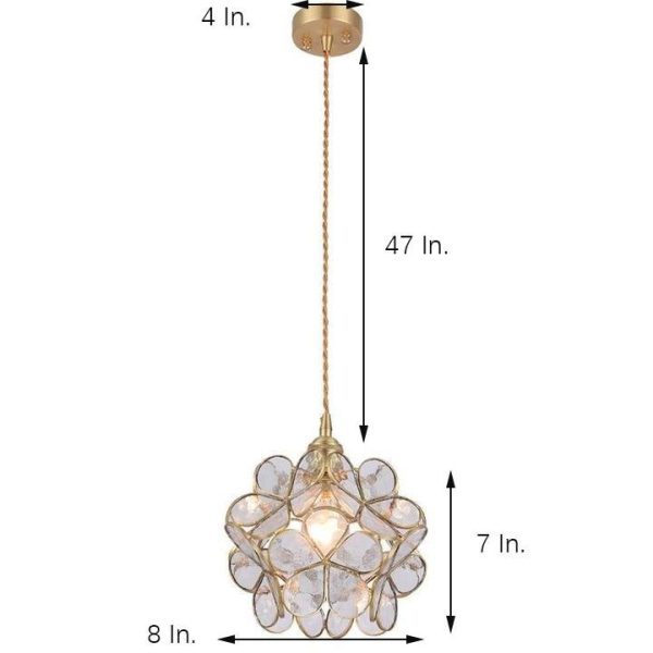 Ornate Copper Glass Pendant Lights Traditional Classic Pendant Lighting - Image 6