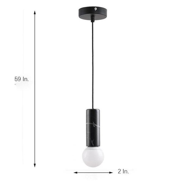 Elongated Cylindrical Metal Ceramic LED Modern Island Lights Pendant Lighting - Image 5