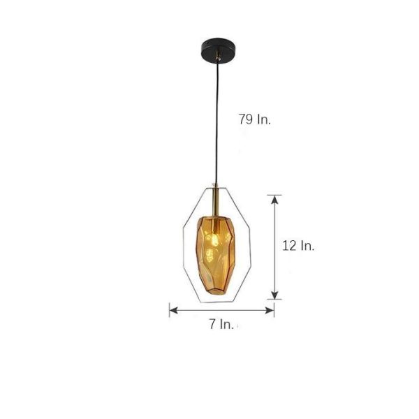 Electroplated Metal Glass LED Nordic Pendant Lighting Kitchen Island Lighting - Image 8