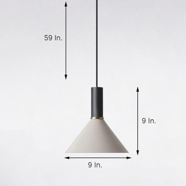 Modernist Cone Shaped Metal Island Pendant Lights Bedroom Ceiling Lights - Image 9