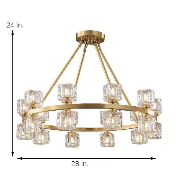 Circles Spotlights Industrial Brass Flush Mount Light LED Ceiling Light - Image 9