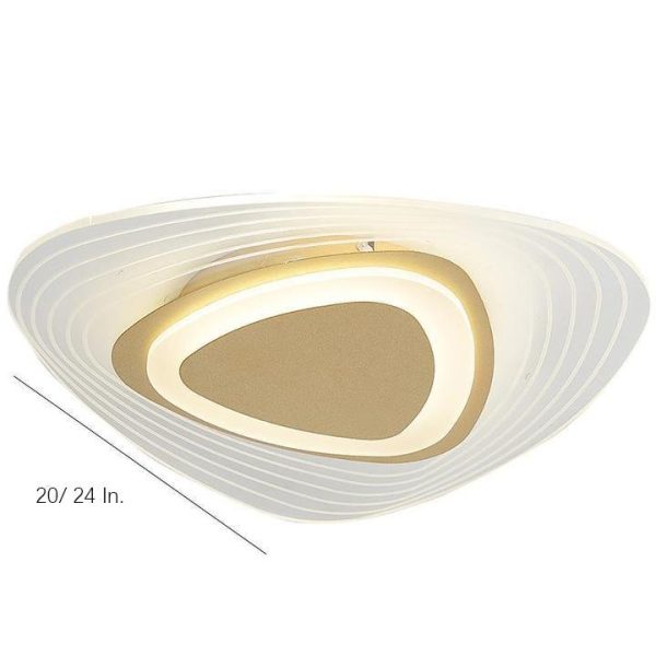 Geometric Shaped LED Striped Decorative Nordic Ceiling Light Flush Mount Lighting - Image 5