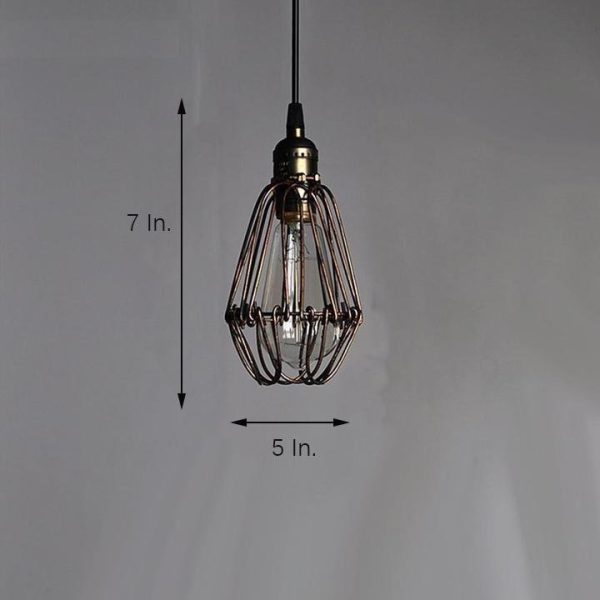Nordic Vintage Metal Lantern Pendant Light LED Industrial Ceiling Light - Image 9