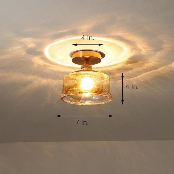 Creative Glass Lantern LED Electroplated Modern Pendant Light Ceiling Lights - Image 11