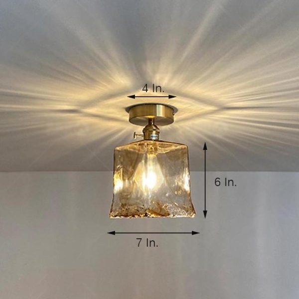 Creative Glass Lantern LED Electroplated Modern Pendant Light Ceiling Lights - Image 10