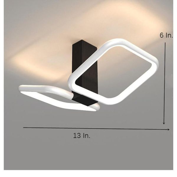 Squares Reflective Gold Flush Mount Light LED Ceiling Light - Image 12