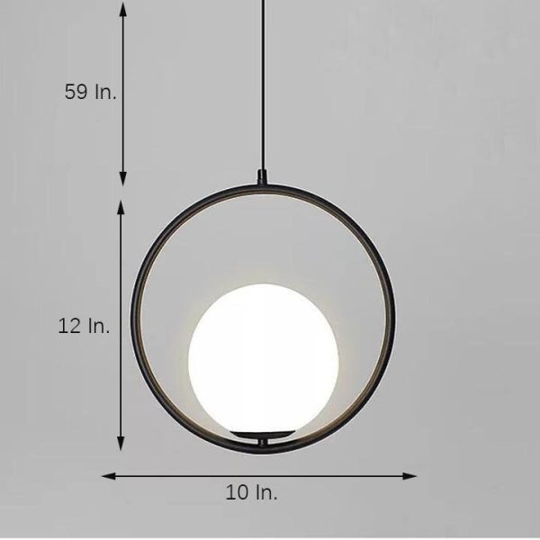 Circle Glass Globe Pendant Light Island Kitchen Dining Room Lighting - Image 7