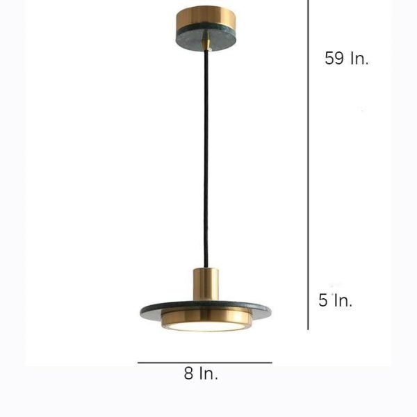 Double Circle Pendant Lighting Classic Metal Marble Island Pendant Lights - Image 8