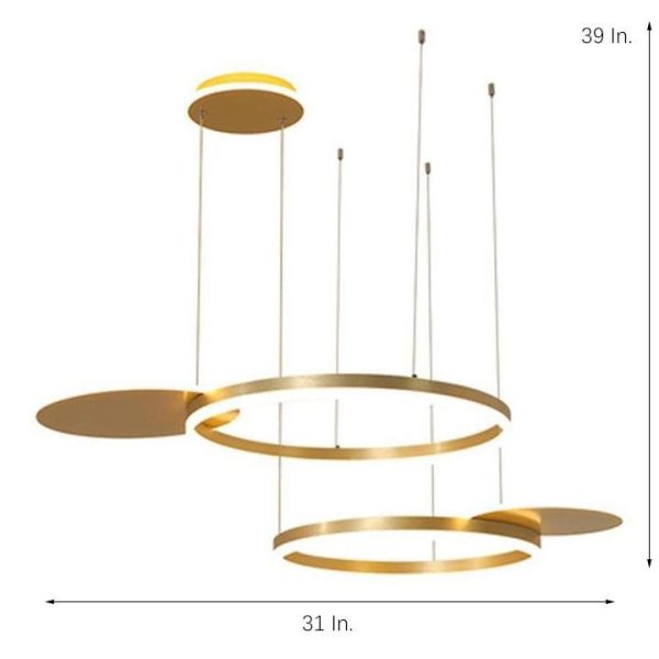 Nordic Circular LED Ceiling Chandelier with with Streamlined Light Distribution - Image 6