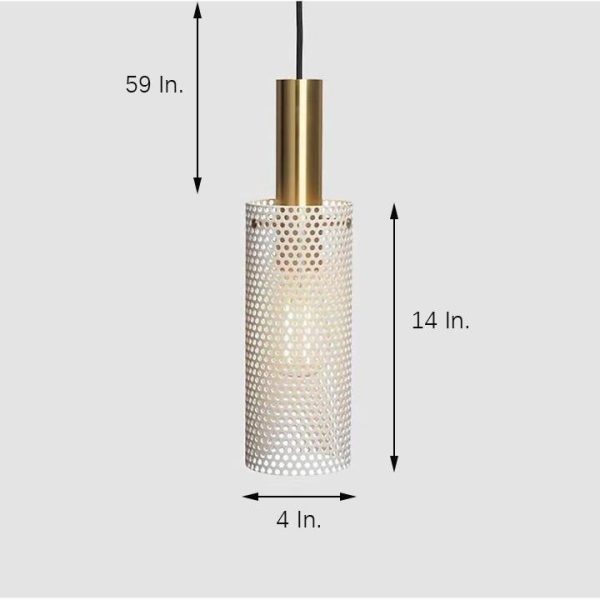 Cylinder Hanging Pendant Lights Metal Modern LED Bedroom Ceiling Lights - Image 10