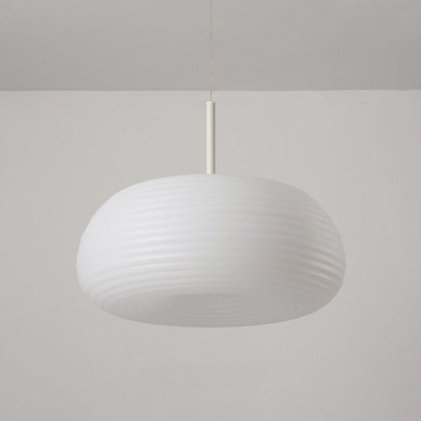 Modern Minimalist Pure White Round Iron PE LED Pendant Light - Image 15