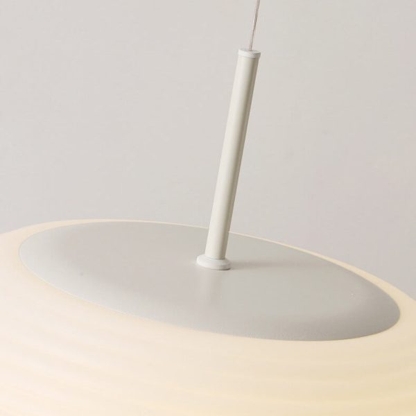 Modern Minimalist Pure White Round Iron PE LED Pendant Light - Image 16
