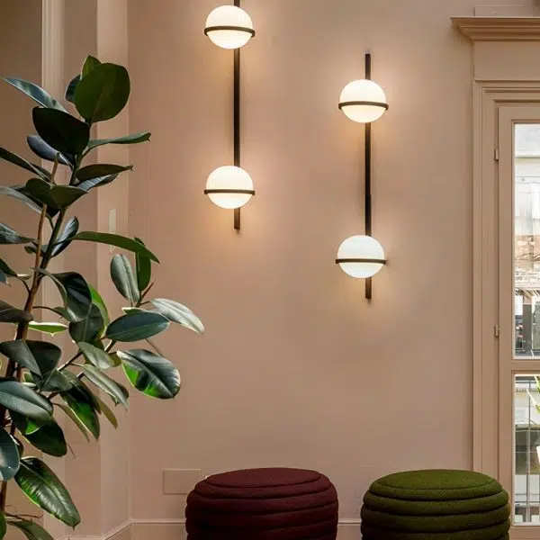 Creative Flowerpot Ball Waterproof LED Black Modern Outdoor Wall Light