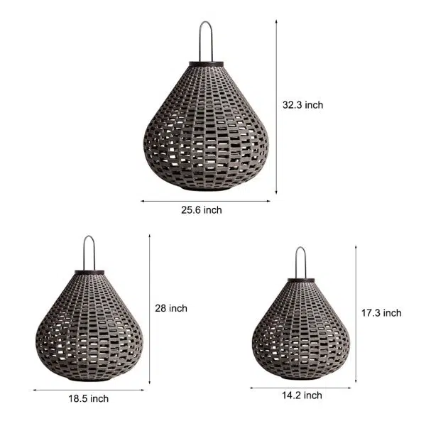 Portable Creative Rattan Waterproof LED Modern Outdoor Lights Lawn Lamp - Image 9