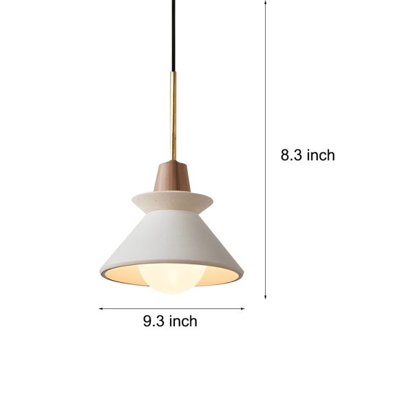 Creative Cement Wood White Nordic Chandelier Kitchen Pendant Lighting - Image 7