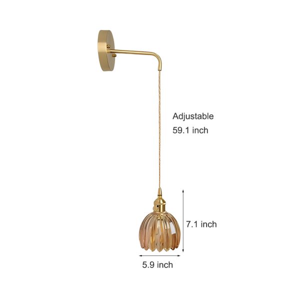 Flower Shape Glass Creative Artistic LED Nordic Hanging Ceiling Lamp - Image 7