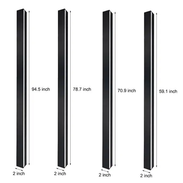 Minimalist Long Strip LED Waterproof Black Modern Solar Wall Sconce Lighting - Image 9