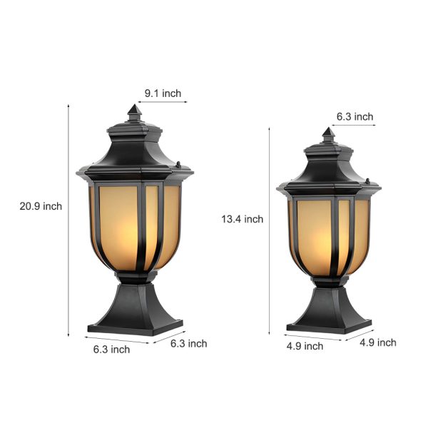 Retro Minimalist Waterproof Aluminum European-style Pillar Lamp Post Lights - Image 9