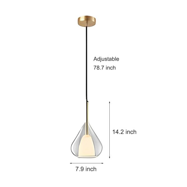 Raindrop Creative Double Layers Glass Nordic Pendant Lights Small Chandelier - Image 9