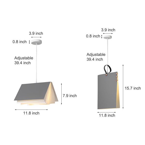Creative Folder Book Iron Decor Modern Small Chandelier Pendant Lights - Image 13