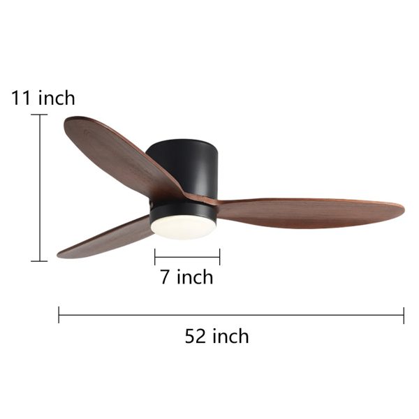 LED Inverter Silent Nordic Light Fan Ceiling Fan with Lamp - Image 9