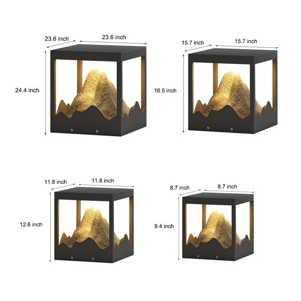 Outdoor Solar Waterproof Mountain Landscape Decorative Lighting Column Light - Image 13