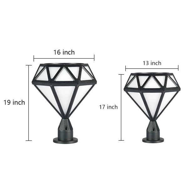Unique Diamond-shaped LED Post Lights Outdoor Lights Waterproof Fence Post Lights - Image 8