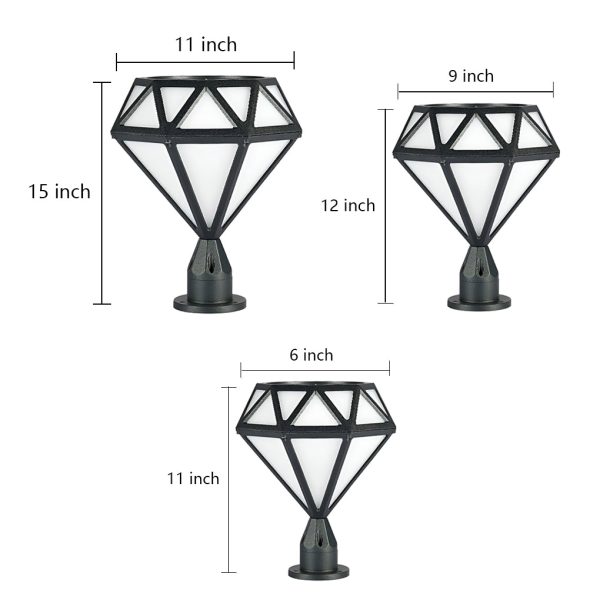 Unique Diamond-shaped LED Post Lights Outdoor Lights Waterproof Fence Post Lights - Image 7