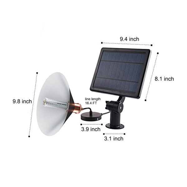 Classic Conical Solar Lights LED Pendant Light Solar Garden Lights Waterproof Hanging Lights - Image 14