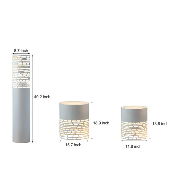 Creative Hollow Outdoor Post Lights Garden Lights Outside Lights Pole Lamp - Image 6