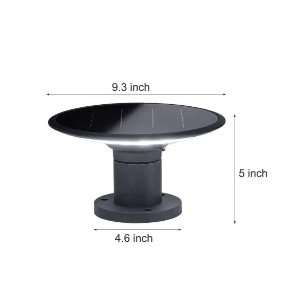 Round UFO Shaped Two Color Temperature LED Solar Waterproof Outdoor Fence Post Lights - Image 11