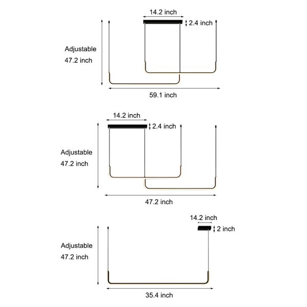 Minimalist Strip Three Step Dimming LED Black Nordic Chandelier Pendant Light - Image 7