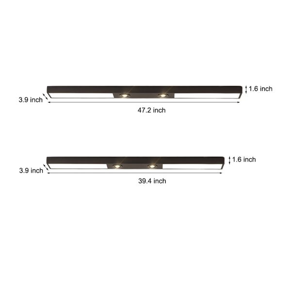 Rectangle Strip LED Black Modern Ceiling Lights Pendant Lighting - Image 10