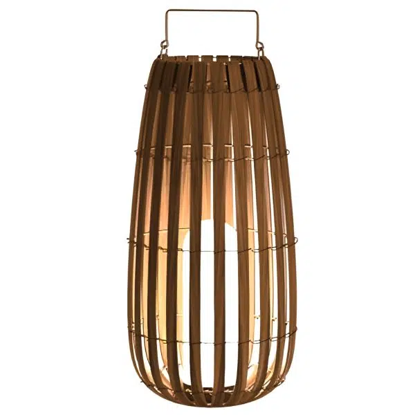 Rattan Portable Lantern Shaped LED Waterproof Solar Outdoor Lights - Image 9