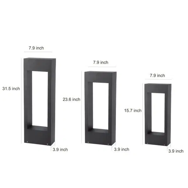 Rectangular Frame Slim LED Lawn Light Sleek and Durable Outdoor Illumination - Image 5