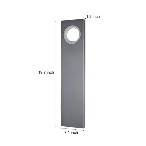 Sleek Black Modern Outdoor Pathway Light with Unique Round Hole Feature - Image 7