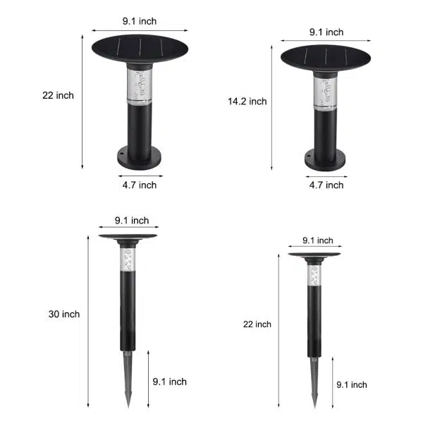 Solar Path Lights with Innovative Round Top Disk Down Lighting and Bubble Design - Image 11