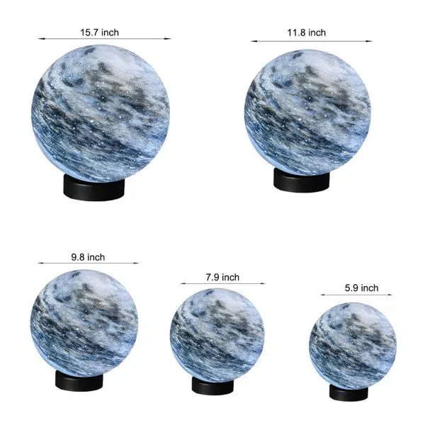 Round Glass Planets Design Waterproof Modern Outdoor Fence Post Lights - Image 8